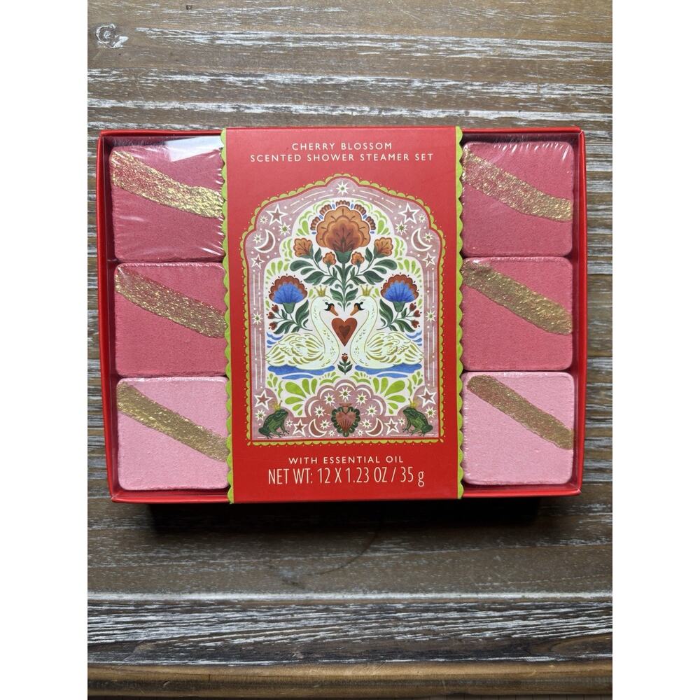 World Market Cherry Blossom Shower Steamer Set Vegan Cruelty-Free 12 x 1.23 oz
